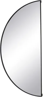 Produktbild von Halbkreisförmiger Designer-Spiegel aus Metall - L.50 x H.100 cm - Schwarz - GAVRA