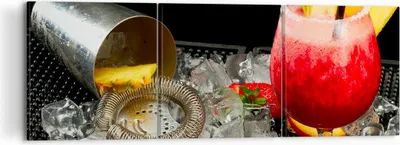 Produktbild von Bild auf Leinwand - Leinwandbild - Alkohol aperitif cocktail getränk - 120x40cm - Wand Bild - Wanddeko - Leinwanddruck - Bilder - Kunstdruck - Leinwand bilder - Wandkunst - CA120x40-2257