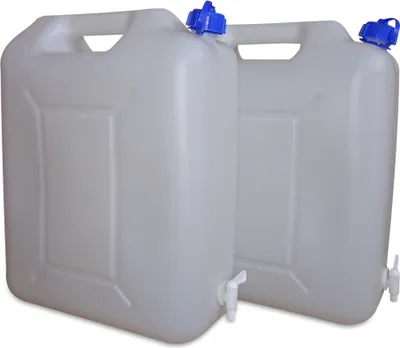 Produktbild von 2 Stück 20 Liter 20 L Wasserkanister (WK) inkl. Auslaufhahn Camping dicht verschließbar (2x20 WK)