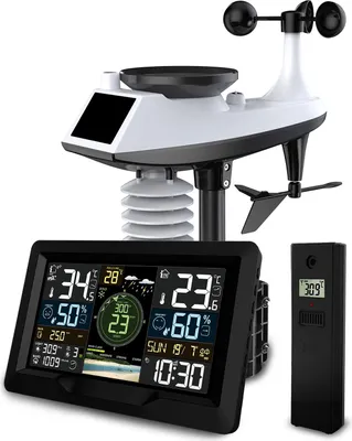 Obrázek produktu pro Berdsen BD-914 Meteorologická stanice se senzorem větru a deště, černá