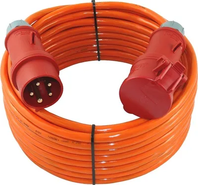 Produktbild von CEE PUR Verlängerungskabel H07BQ-F 5G4 5x4 32A MENNEKES wahlw. Phasenwender 5-50m, Phasenwender:ja, Länge:5m