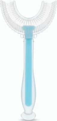 Produktbild von U-förmige Silikonzahnbürste Blau / Bocioland