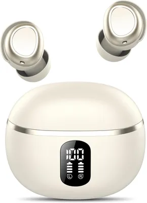 Mini In-Ear Kopfhörer Kabellos Bluetooth 5.4, Noise Cancelling, Deep Bass, 50H Akkulaufzeit, Ultraleicht, IPX7 Wasserdicht, 4 ENC Mikrofone, USB-C