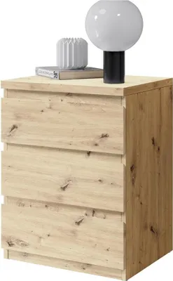 Image de Nachtkommode >Olli< in Artisan Eiche Nachbildung - 45x61x38cm (BxHxT)