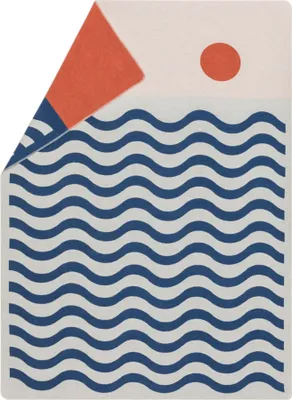 Produktbild von Leichts Sommerplaid Wellen Farbe Königsblau 160x130cm von David Fussenegger