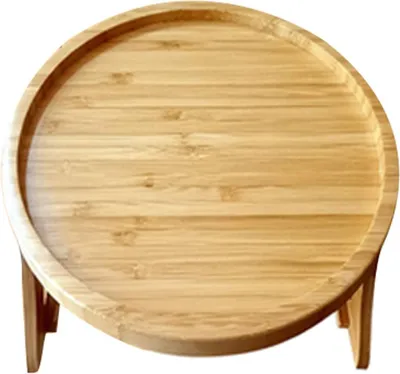 Produktbild von Tablett zum Anclipsen, tragbarer Couchtisch aus natürlichem Bambus, ideal zum Essen und Trinken