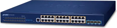 Obrázok produktu pre Planet L3 24*GE PoE+ 4*10G SFP+ Managed SGS-6310-24P4X - Prepínač - 0,1 Gbps