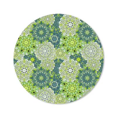 Produktbild von MuchoWow® Mauspad Mousepad Mandala - Limette - Grün - Muster 50x50 cm - Mousepads - Maus Mat - Pad - Mausunterlage - Vinyl