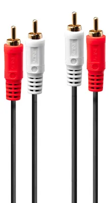 Zdjęcie produktu dla Lindy 35660, 2 x RCA, Męska, 2 x RCA, Męska, 1 m, Czerwony, Biały