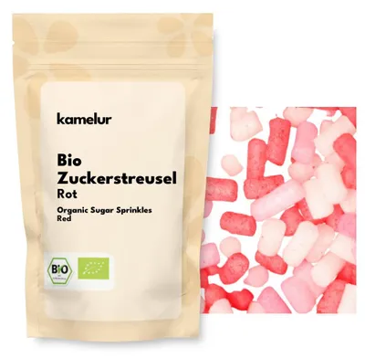 Produktbild von Kamelur Bio Zuckerstreusel rot 200 g