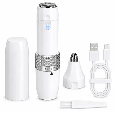 Immagine prodotto di Depilatore elettrico per il viso, 2-in-1, rifinitore per sopracciglia con doppia testina, rasoio