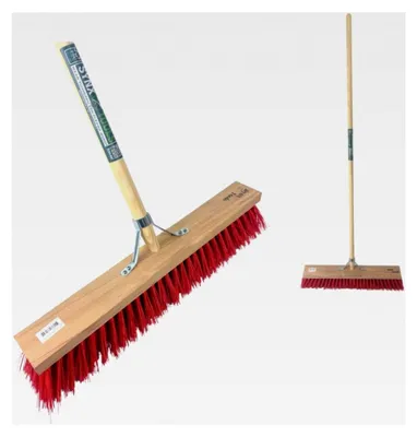 Produktbild von Straßenbesen 60 cm mit Stiel - Elaston rot - Nylon - Außenbesen - Stahl 150 cm