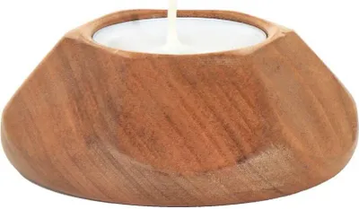 Produktbild von 10er- Set Teelichthalter aus Holz Süßkirche Deko Kerzenständer Handarbeit 36406