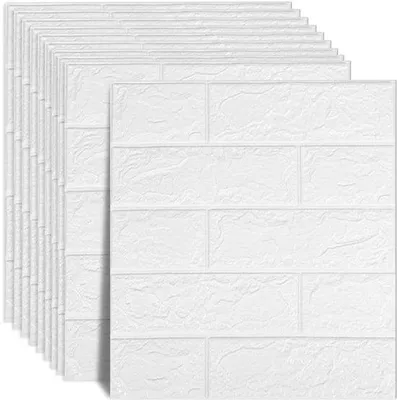 Immagine prodotto di Pannello da parete 3D autoadesivo effetto pietra 35x39 cm in schiuma, resistente all'acqua