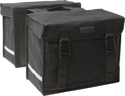 Produktbild von New Looxs doppel-Fahrradtasche Canvas De Luxe 46 Liter schwarz - 030.410