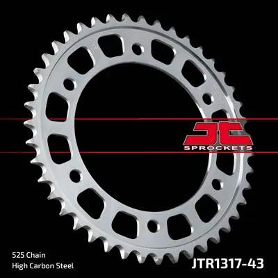 Produktbild von JTSPROCKETS Kettenrad JTR1317.43 Hinten für HONDA MOTORCYCLES CBR Kohlenstoffstahl