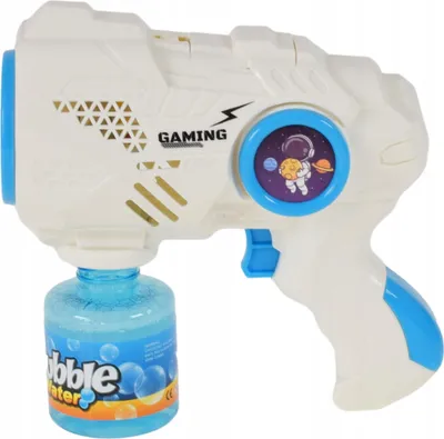 Immagine prodotto di Pistole giocattolo - Pistola automatica a bolle d'aria con luce LED - giocattolo per bambini per il divertimento e l'intrattenimento in casa e all'aperto