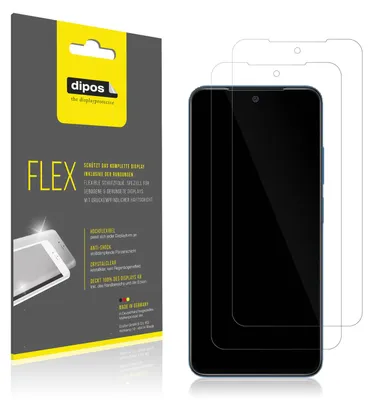 Obrázek produktu pro 2x ochranná fólie pro Xiaomi Redmi Note 11 4G, 100% pokrytí displeje, dipos Flex