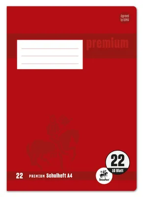 Produktbild von Staufen® 734010322 Schulheft Premium Lineatur 22 kariert ohne Rand