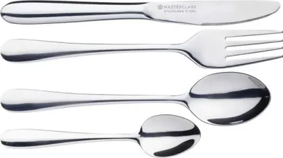 Obrázek produktu pro Sada dětských příborů MasterClass, stříbrná, 4 ks.