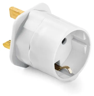 Zdjęcie produktu dla Famatel Uk-eu 13a 250v Ip20 Adapter wtyczki biały jeden rozmiar / wtyczka UE 220V biały jeden rozmiar