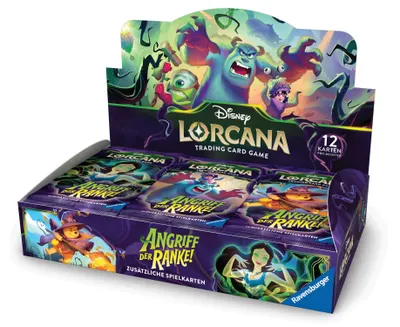 Produktbild von Disney Lorcana TCG: Angriff der Ranke! - Booster Display mit 24 Booster Packs (Deutsch)