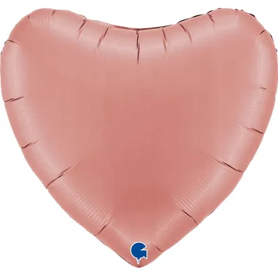 Produktbild von 36"/Ø91cm Folienballon Uni Herz | Rosegold Satin