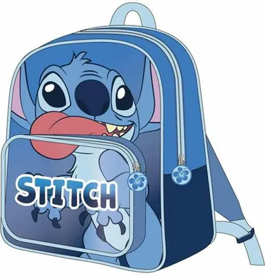 Image de Sac à dos scolaire Stitch bleu 25 x 3 x 12 cm