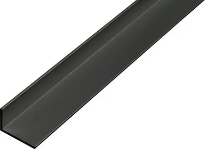 Produktbild von Winkelprofil Alu schwarz eloxiert 20x10x1 mm, 1 m