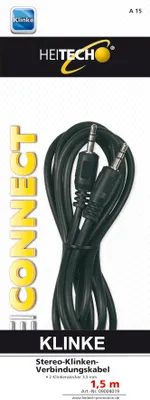Produktbild von Aux-Kabel, Stereo-Verbindungskabel, Klinke - Klinke 3,5mm, 1,5m Länge