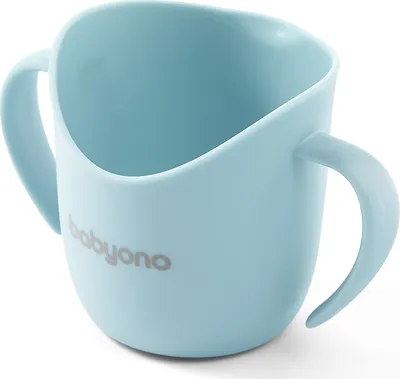 Produktbild von BabyOno Flow Trainingsbecher mit Ohren - blau