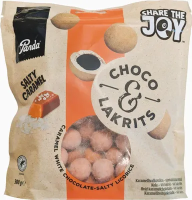 Produktbild von Panda Choco & Lakrits Salty Caramel 300g
