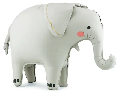 Produktbild von Folienballon „Stehender Elefant“, grau, 91 x 61 cm