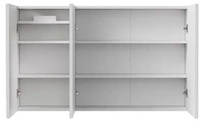 Produktbild von Badezimmerspiegel - 3-türiger LED Spiegelschrank - Anti-Beschlag - 3-fach dimmbare Farbtemperatur - Höhenverstellbare Einlegeböden - EU-Steckdose