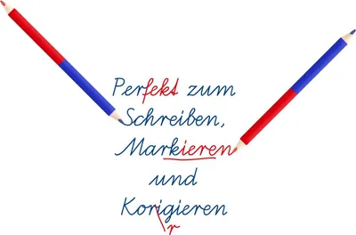 Produktbild von 10 Silbenstifte / Silbentrennstifte / Farbe: rot und blau