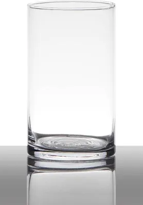 Produktbild von INNA-Glas Glasvase Sansa, Zylinder - Rund, klar, 15cm, Ø 9cm - zylindrische Vase - Blumenvase