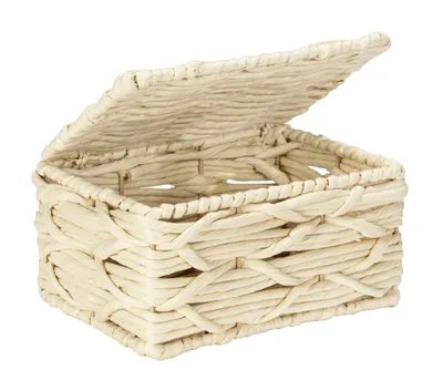 Produktbild von WENKO Badbox Vabriano mit Deckel in Beige 19 x 10 x 14 cm