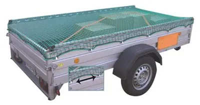 Image de Filet de protection pour remorque taille L + corde de sécurité Filet de couverture 350x180cm
