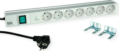 Image de BACHMANN 19" 1HE 7xCEE7/3 1xSPD-Plus 1xinterrupteur 2,0m CEE7/7
