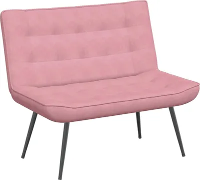 Image de Banc rose 110x74x84 cm velours