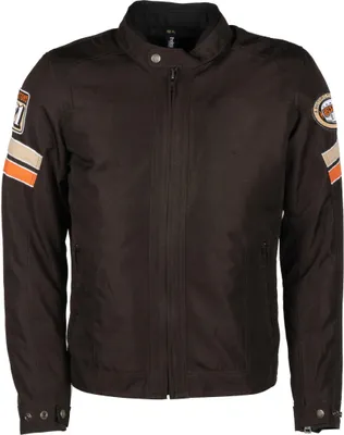 Immagine prodotto di Giacca da moto Helstons Elron in tessuto, marrone scuro/arancione, XL