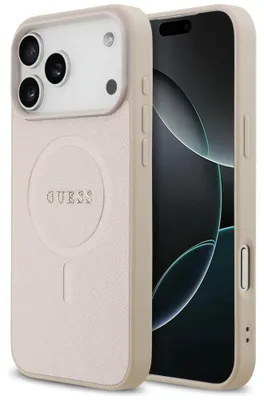 Obrázok produktu pre Puzdro Guess Saffiano Classic Logo MagSafe pre iPhone 18 Pro Max / iPhone 17 Pro Max, ružová farba