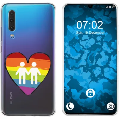 Produktbild von PhoneNatic Case kompatibel mit Huawei P30 Silikon-Hülle pride Männer M3