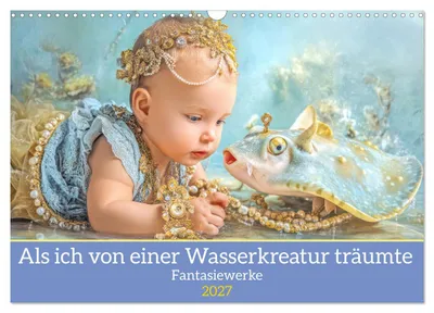 Produktbild von Als ich von einer Wasserkreatur träumte - Fantasiewerke (Wandkalender 2027 DIN A3 quer), CALVENDO Monatskalender