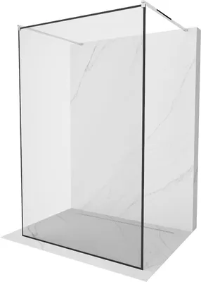Produktbild von Mexen Kioto freistehende Duschwand 100 x 200 cm, Transparent/Schwarzes Design 8 mm, Chrom - 800-100-002-01-70