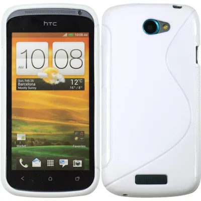 Produktbild von PhoneNatic Case kompatibel mit HTC One S - weiß Silikon Hülle S-Style + 2 Schutzfolien