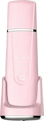 Immagine prodotto di INF Scrubber ad ultrasuoni senza fili - Detergente viso ionico EMS e rimozione punti neri Rosa