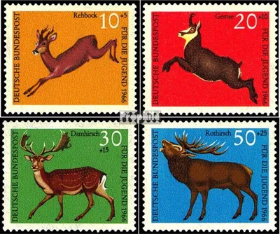 Produktbild von Briefmarken BRD (BR.Deutschland) 1966 Mi 511-514 (kompl.Ausgabe) postfrisch Jugend: Hochwild
