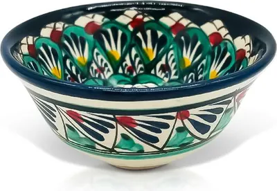 Produktbild von Schale Piala К2 - Risсhtan Keramik, 200 ml, Ø 11 cm Glasur Teller Handarbeit Oriental Usbekische