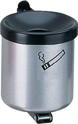 Immagine prodotto di Posacenere da parete Ø150xH145mm nichel argento con dispositivo di ribaltamento TKG